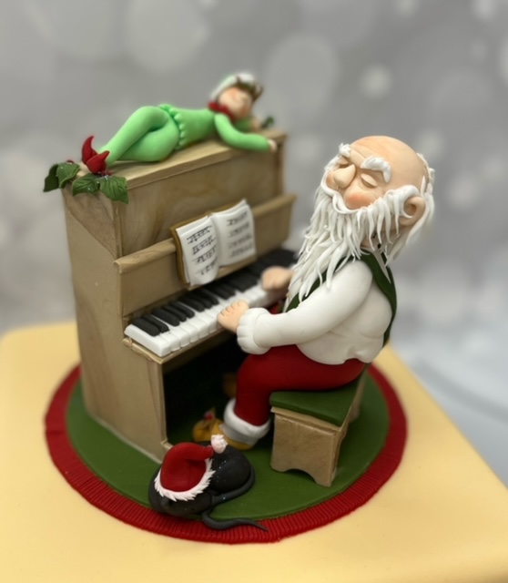 October Monday Morning - Santa Playing the Piano